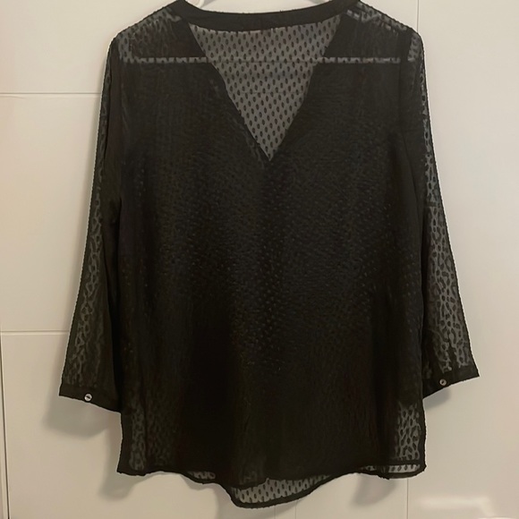 Skies Are Blue Sheer Blouse - Picture 3 of 9